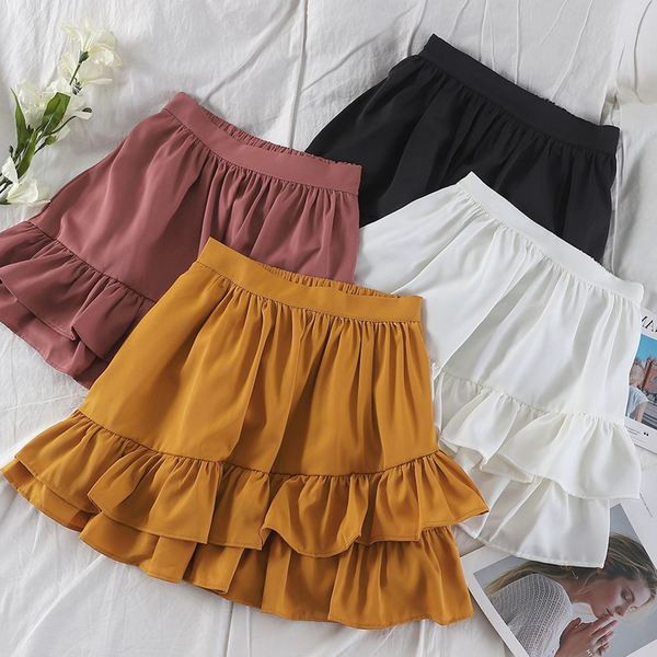 Modern női szoknya magas derékkal, négy színben