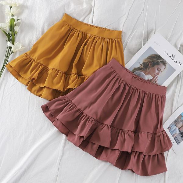 Modern női szoknya magas derékkal, négy színben