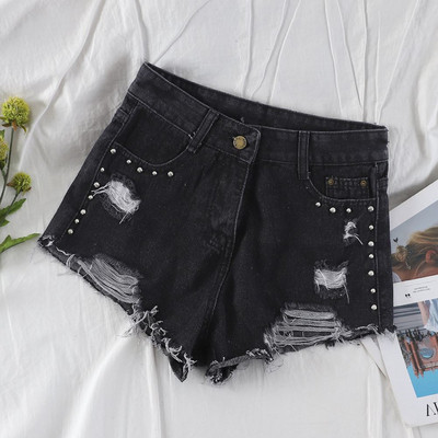 Modern női rövid farmer több színben, szakadt motívummal