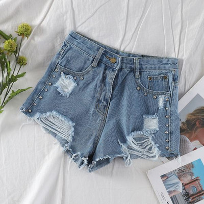 Modern női rövid farmer több színben, szakadt motívummal