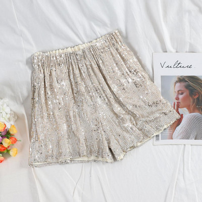 Modern női rövidnadrág flitterekkel, három színben