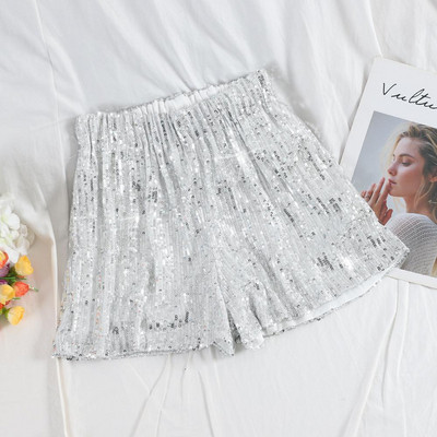 Modern női rövidnadrág flitterekkel, három színben