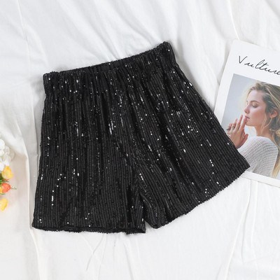 Modern női rövidnadrág flitterekkel, három színben