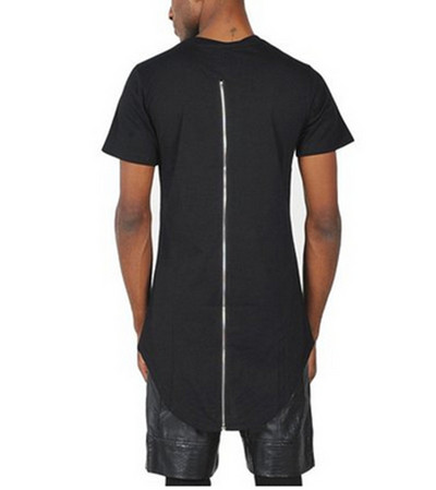 Modern férfi póló fehér és fekete színben, cipzárral