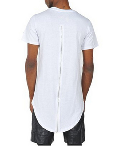 Modern férfi póló fehér és fekete színben, cipzárral