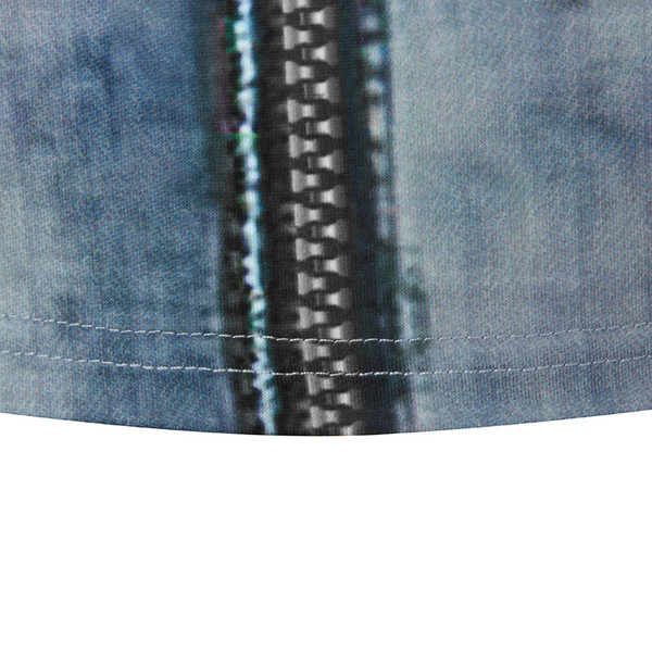 Modern férfi póló kék rátéttel