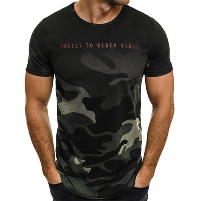 Modern férfi póló terepszínű mintával, három színben