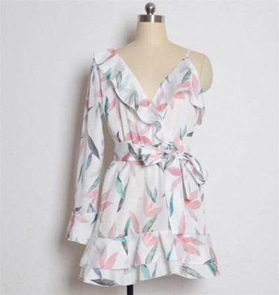 NOU Salopetă de damă modernă cu o mânecă și model floral