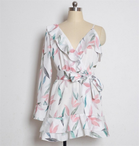 NOU Salopetă de damă modernă cu o mânecă și model floral