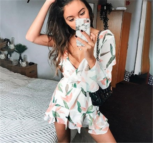 NOU Salopetă de damă modernă cu o mânecă și model floral