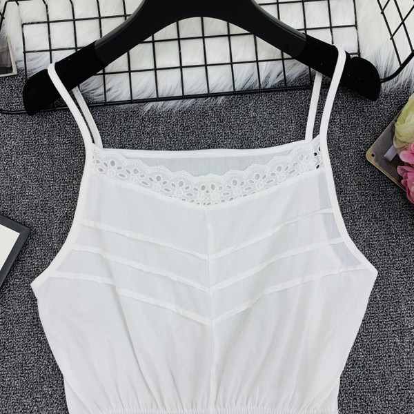 Modern női felső, vékony pántokkal, fehér, sárga és rózsaszín színben