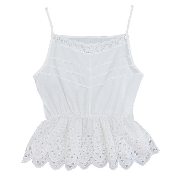 Modern női felső, vékony pántokkal, fehér, sárga és rózsaszín színben