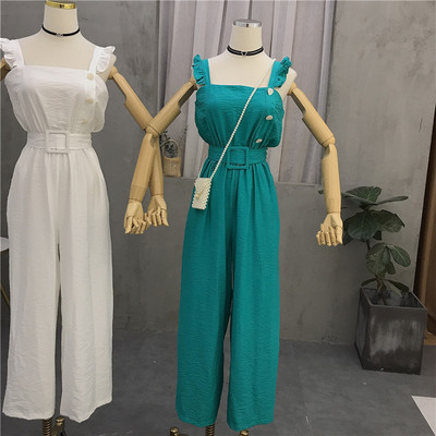 Stílusos női overál övvel és gombokkal több színben