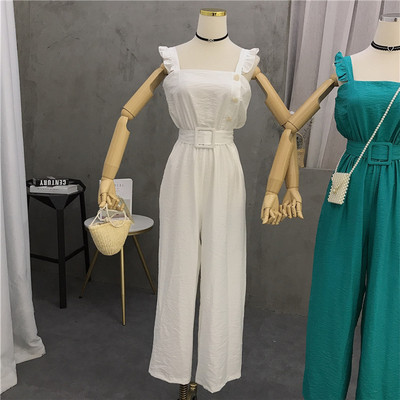 Stílusos női overál övvel és gombokkal több színben