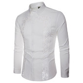 Stílusos férfi ing fekete-fehér színben