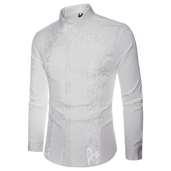 Stílusos férfi ing fekete-fehér színben