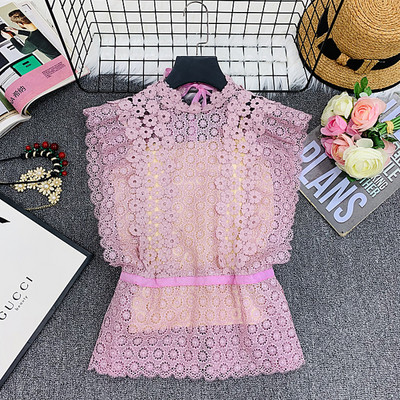 Modern női felső, három színben, csipkével