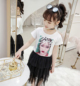 Gyerekkészlet lányoknak két színben, két részből - szoknya és póló