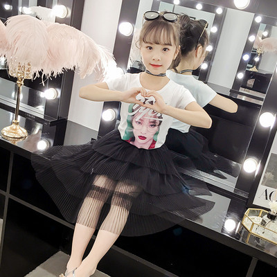 Gyerekkészlet lányoknak két színben, két részből - szoknya és póló