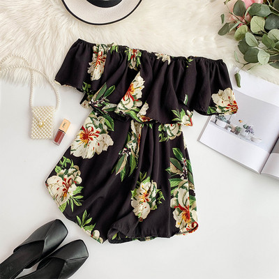 Virágos motívumú női nyári overall, három színben