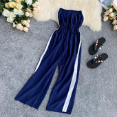 Női hosszú overall, csupasz váll, két színben