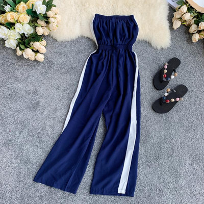 Női hosszú overall, csupasz váll, két színben