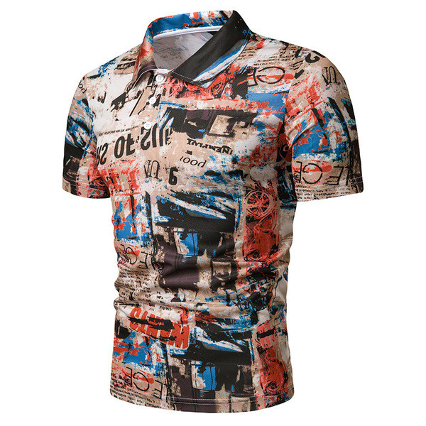 Modern férfi póló gombokkal