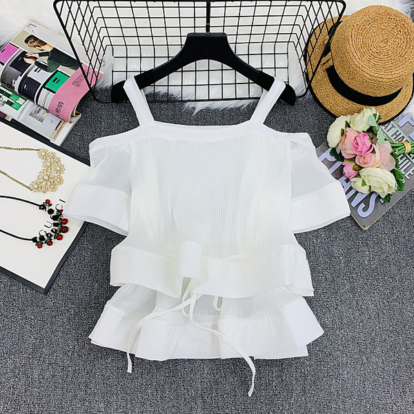 Modern női blúz nyakkendővel, három színben