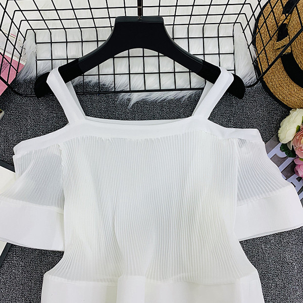 Modern női blúz nyakkendővel, három színben