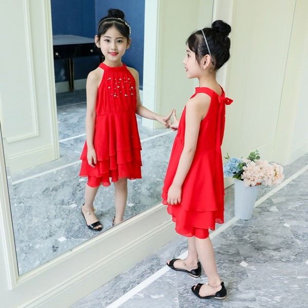 Stílusos gyerekruha három színben, gyöngy elemekkel