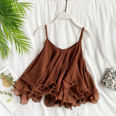 Női tüll felső, vékony pántokkal