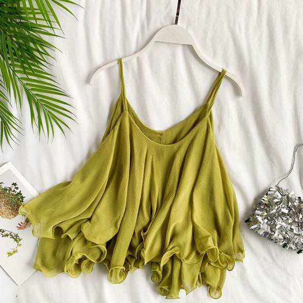 Női tüll felső, vékony pántokkal