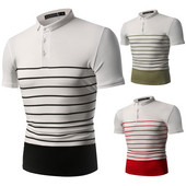 Alkalmi férfi póló színes szalagokkal