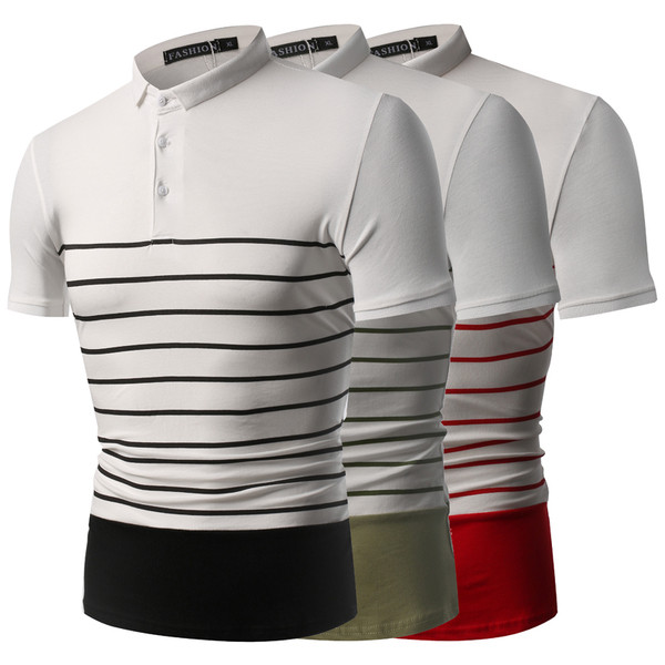 Alkalmi férfi póló színes szalagokkal