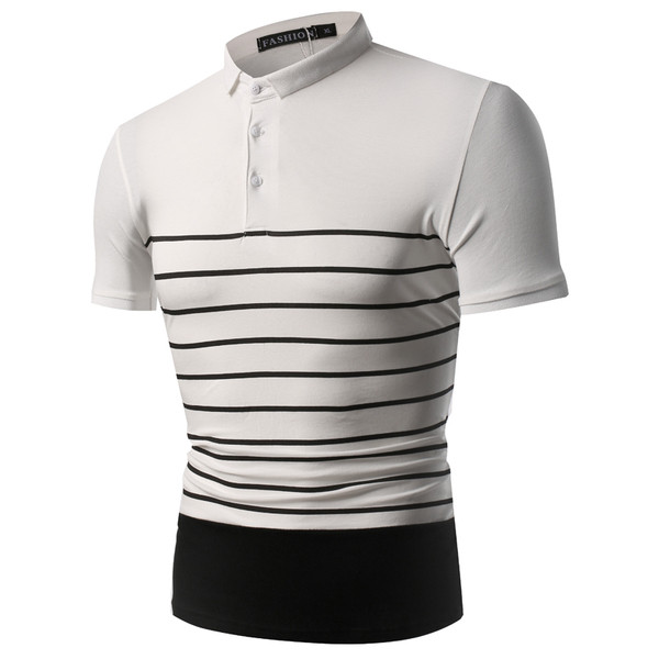 Alkalmi férfi póló színes szalagokkal