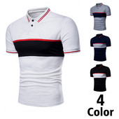 Alkalmi férfi póló négy színben, gombokkal