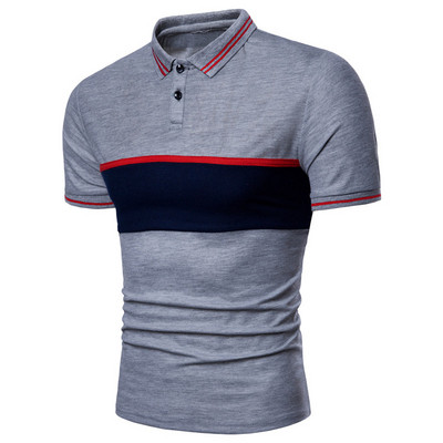 Alkalmi férfi póló négy színben, gombokkal