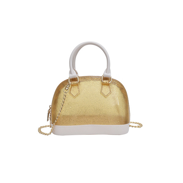 Geanta eleganta din piele lacuita in cinci culori, cu manere scurte si lungi