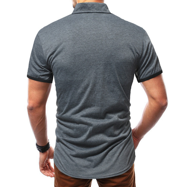 Sima férfi póló három színben, gombokkal