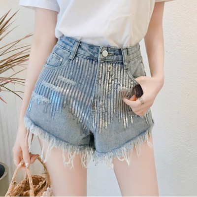 Stílusos női farmer kövekkel, szakadt motívumokkal három színben