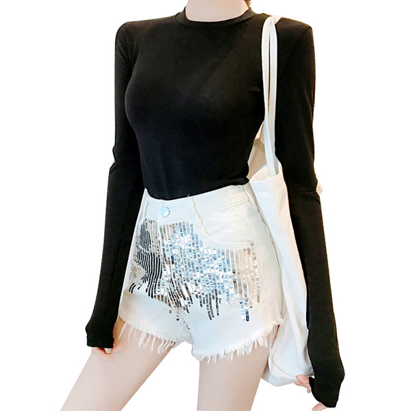 Stílusos női farmer kövekkel, szakadt motívumokkal három színben