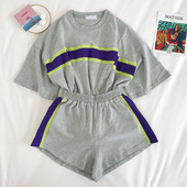 Kétrészes sport-napi női szett szegéllyel