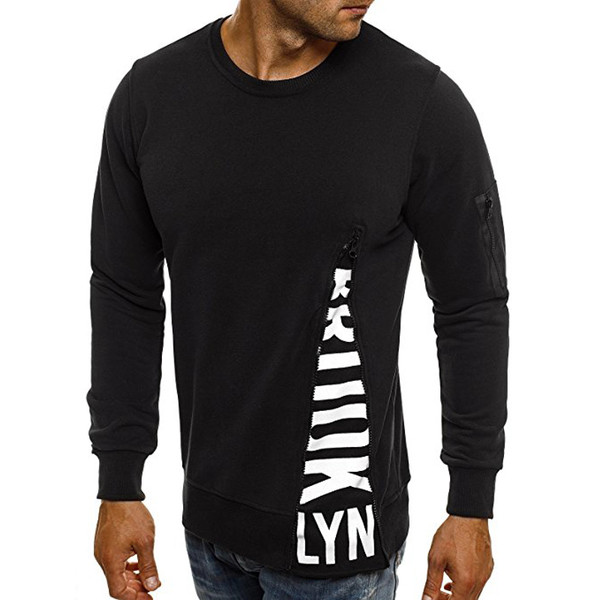 Lezser férfi blúz fekete és zöld színben, cipzárral