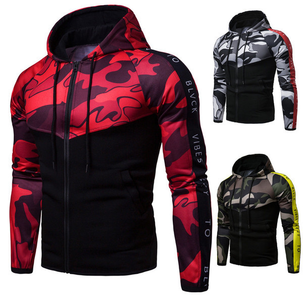 Aktuális férfi pulóver három színben terepszínű mintával