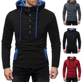 Napi férfi pulóver három színben, gombokkal