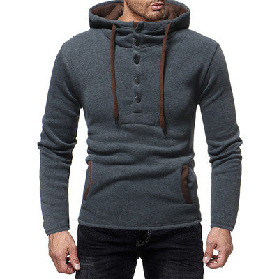 Napi férfi pulóver három színben, gombokkal