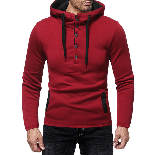 Napi férfi pulóver három színben, gombokkal