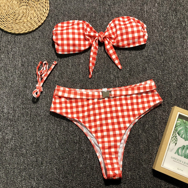 Γυναικεία μαγιό με ζώνη και  ψηλή μέση