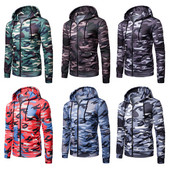 Aktuális férfi pulóver több színben terepszínű mintával