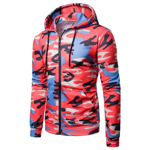 Aktuális férfi pulóver több színben terepszínű mintával